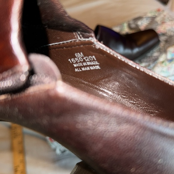 Franco Sarto Pumps 3” Heels Rich Dark Brown 6M Side Zip - Picture 5 of 5